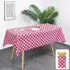 Venda Direta de Fábrica Atacado no Local Toalha de Mesa Xadrez para Festa Plástico Descartável 137*274