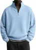 Chaqueta Americana de Nuevo Estilo Transfronteriza de Peso Pesado Color Sólido Cuello Alto Manga Larga para Hombre Moda Simple Sudadera Deportiva Casual para Hombre