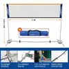 Marco de red de voleibol con red, Marco de red de voleibol inflable portátil, Marco de red de voleibol plegable móvil de acero inoxidable de 2,24 m