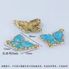Acessórios de Liga para Joias DIY Base de Flor Azul Esmalte Imitação Azul Queimado Grampo de Cabelo Artesanal Cabeça Escalonada