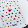 Pegatinas para Uñas Tensoras con Relieve de Gelatina Flor de Cinco Pétalos M483 Flor de Cerezo Melocotón Rosa Flor de Loto Tulipán Flores