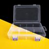 Caja Vacía Grande de 8 Aire Horizontal de 2 Compartimentos Caja de Almacenamiento de Plástico Transparente de Doble Hebilla Caja de PP Caja Organizadora para Tarjetas de Joyería Herramientas de Ferretería