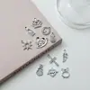 Acessórios de Joias Vintage Diamante Coração de Amor Cruz Coelho Cabaça Folhas Coroa Colar Pingente DIY