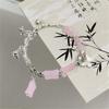 2025 Nuevo Estilo Dulce Femenino Pulsera Rosa Estilo Chino al por Mayor Rosa Flor de Cerezo Espíritu Exquisito Regalo para Mejor Amiga y Novia Pulsera