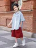 Camisa fina xadrez listrada estilo coreano para meninos 2026 verão nova panda redondo infantil média e grande cardigã moderna