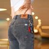 Jeans de Hombre Primavera 2025 Nuevos Corte Slim Rectos Pantalones Largos Cómodos Combinan con Todo Casual Elásticos Sencillos