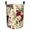Nova cesta de roupa suja redonda da TEMU com estampas de desenhos animados, disponível em vários estilos, cesta de armazenamento dobrável para uso doméstico, cesta de armazenamento de roupas de tamanho grande