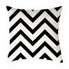Funda de Almohada Estampada a Rayas Geométricas Transfronteriza de Amazon Moderna Simple Cojín de Respaldo para Coche Almohada al por Mayor en Blanco y Negro