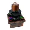 Adorno de Fuente de Agua de Escritorio para Circulación de Riqueza, Adecuado para Sala de Estar y Oficina, Rueda Feng Shui, Bonsái que Atrae Dinero, Regalo para Apertura de Negocio o Inauguración de Casa