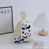 Bolso de Mano para Mujer del Festival del Bote del Dragón Panda, Bolso Cubo Tejido, Estilo Coreano y Japonés Versátil, Bolso Tote Casual, Bolsa para el Almuerzo, Lindo y Divertido
