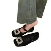 Sapatos femininos plus size, tamanhos 41 a 43, para pés largos e cheinhos, nova coleção outono/inverno 2026, estilo Mary Jane, sapatos femininos baixos, fofos e quentes de algodão