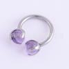 Anillo de herradura de cristal de titanio STMF136, anillo en C para dientes internos, aro nasal, pendientes, separador nasal perforado, anillo labial al por mayor.