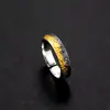 Anel Amarelo com Inlay de Prata "Shang" Vintage Yuhong, Design de Nicho Levemente Luxuoso, Venda Direta do Fabricante de Ponta