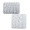 Amapola DIY Resina de Cristal Luna Estrella Cabeza de Gato Conejo Nota Musical Pendientes Colgante Arena Líquida Accesorios Molde de Silicona