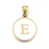 Collar con colgante de acero de titanio DIY de 26 letras inglesas de venta caliente, cadena redonda para clavícula para mujer, accesorios de joyería de acero inoxidable al por mayor