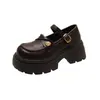 Mocasines de plataforma gruesa estilo británico para mujer, nuevos de moda versátiles Mary Jane para verano y otoño 2026, zapatos de piel pequeños