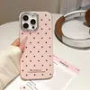 Capa com Lente de Diamante Brilhante e Bolinhas Adequada para iPhone 17 Apple 16 Pro Max, Estilo Moderno de Alta Qualidade, Anti-Queda para iPhone 15