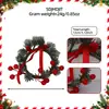 Nueva Decoración Navideña Corona Pequeña Ramas de Pino Simuladas Piñas Bayas Rojas Anillo para Velas Anillo Decorativo Portavelas Navideño Corona