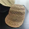 Chapéu Plano de Cavaleiro Respirável Vazado Estilo Novo Japonês Feminino Primavera Verão Coroa Redonda Versátil Chapéu Balde Proteção Solar ao Ar Livre Chapéu de Sol