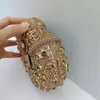 Bolsa de Noite de Alta Qualidade em Novo Estilo com Strass e Diamantes, Bolsa de Mão para Mulheres para Combinar com um Qipao, Pequena Bolsa para Banquete