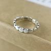 Anillo redondo retro de plata esterlina 925 para mujer, simple, elegante estilo INS, personalizado, abierto 5453L