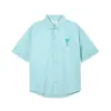 Comercio Exterior Dropshipping Camisa de Manga Larga Versátil Casual con Bordado de Corazón Nueva de Otoño para Hombre y Mujer