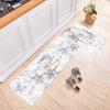 Comercio Exterior Transfronterizo Estilo Nórdico Terciopelo Cristal Alfombra de Piso para Habitación Cocina Entrada Impresa Absorbente de Agua y Absorbente de Aceite Alfombra de Tira para Hogar