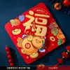 2027 Calcomanía Decorativa para Puerta Pareados de Primavera con el Carácter "" Pareados de Oveja Estilo Nuevo Año Nuevo Uso Doméstico Pareados del Festival de Primavera 3D