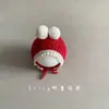 Gorro de Punto para Bebé de Año Nuevo Otoño e Invierno Viento Cute Rojo Grueso Cálido para Niños y Niñas