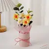 Regalo de Día de las Madres y Día del Maestro: Ramo de Hilo Tejido DIY Regalo en un Cubo Abrazo