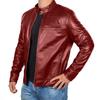 Comércio Exterior Transfronteiriço Jaqueta Masculina Moda Retrô Gola Alta Jaqueta de Motociclista Slim com Múltiplos Bolsos Primavera e Outono
