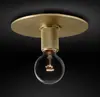 Lámpara de pared tipo faro de latón posmoderno todo cobre para casa de huéspedes, hotel, sala de estar, mesita de noche, lámpara de techo de lujo ligero para comedor, habitación, candelabro de techo