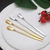 Cuchara Creativa para Remover de Acero Inoxidable 304, Cuchara de Postre y Helado de Aspecto Elegante, Cuchara de Café de Mango Largo, Cuchara para Miel, Palillo para Remover