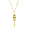 Tichia Toma Real de Collar de Ladrillo de Oro Pequeño Triturado CNC para Mujer Plata de Ley S925 Moda de Lujo Ligero Cadena de Clavícula de Gama Alta