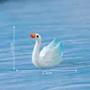 Paisagem em Miniatura Cisnes Fofos Azuis, Rosas e Pretos, Acessórios de Decoração de Jardim DIY, Ornamentos Pequenos de Garrafa Ecológica
