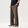 Novas Calças Retas de Cor Sólida para Primavera e Verão 2025 Calças Larga Estilo Mop Calças Casuais All-match Moda Masculina