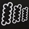 3PCs uma peça de corte de flor de rosa molde virando açúcar bolo impressão corte molde de prensagem molde biscoito plástico cozimento DIY
