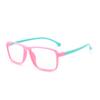 Lentes de Silicona para Niños con Luz Anti-Azul Montura Cuadrada Lentes Planos para Niños con Luz Anti-Azul Gafas Anti-UV F8287