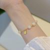 Pulseira Hetian Jade Qingshui 7*8 feminina simples moda temperamento retrô senso ins luxo leve presente para namoradas pulseira atacado