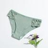 Nuevas Bragas de Algodón Puro con Hilo para Mujer Color Sólido Cintura Baja Encaje Transpirable Doble Capa Ropa Interior para Mujer Se Venden por Separado