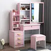 Mesa de Maquiagem e Cômoda com Espelho Deslizante Transfronteiriça, Combinação Mais Vendida de Mesa de Maquiagem Simples Moderna para Quarto com Armário de Armazenamento, Popular Online