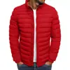 2026 AliExpress Amazon Comércio Exterior Transfronteiriço Gola Alta Masculina Casaco de Algodão Cor Sólida Casual Quente Jaqueta Moda Roupas de Algodão