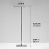 Estante de exhibición de piso de acero inoxidable para tiendas de ropa, perchero colgante plateado para tiendas de ropa para hombres y mujeres