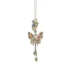 Bolsa de Cadena para Teléfono Móvil con Borla de Mariposa de Aspecto Elegante Estilo Chino Colgante para Teléfono Móvil Nuevo Estilo Chino Llavero Colgante de Cuerda Tejida a Mano