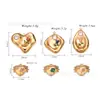 Estilo Ins Corazón Dorado Rombo Gota de Agua Diamante Rosa Acero Inoxidable Colgante para Collar DIY Colgantes para Pendientes Pulsera