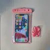 Venta al por mayor de fábrica bolsa impermeable transparente de PVC para teléfono móvil natación fotografía buceo cubierta impermeable para teléfono móvil LOGOTIPO imprimible