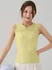 Top de yoga largo ajustado para mujer de verano, top de fitness sin mangas para correr, saltar la cuerda y aeróbicos