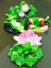 Patio rocalla, pecera con forma de rana, decoración de estanque de peces, pato mandarín flotante, pato amarillo pequeño, cisne, tortuga, adornos para jardín al aire libre