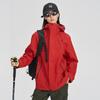 Luotuo Mismo Estilo para Mujer 3 en 1 para Senderismo al Aire Libre Cortavientos Impermeable Softshell Pareja Chaqueta Petite Estilo Hombre