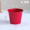Cubo Metálico Mediano, Maceta de Lata Colorida, Cubo de Almacenamiento para Decoración de Escritorio en Casa, Maceta Creativa para Plantas Verdes y Suculentas